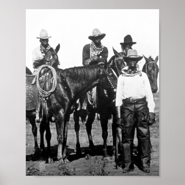 Póster Vaqueros Negros En Bonham Texas 1890 (Frente)