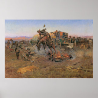 Póster Vaqueros vintage, el problema de Camp Cook por CM