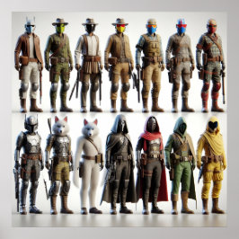 Póster Vaqueros vs. mutantes