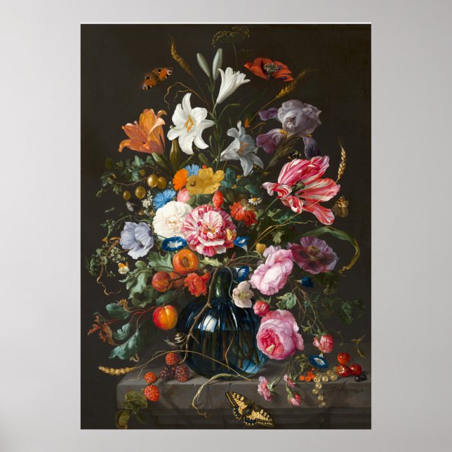 Póster Vara de flores por Jan Davidsz de Heem. (Frente)