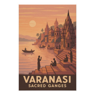 Póster Varanasi - Ganges sagrado