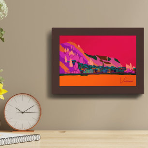 Póster Varenna en el Ilustracion nocturno del lago Como I