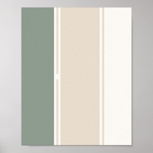 Póster Variación 2 de rayas pastel – Simple y elegante