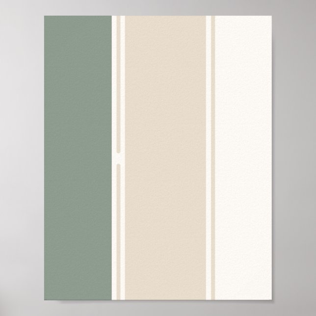 Póster Variación 2 de rayas pastel – Simple y elegante (Frente)