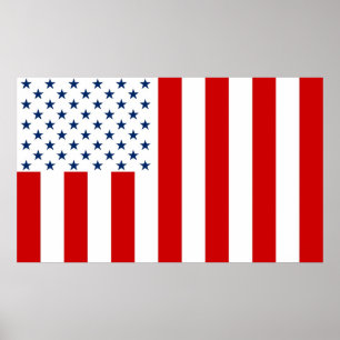 Póster Variación de los hijos de la bandera civil de Esta