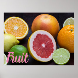 Póster Variación de naranja cítrico, cal, mandarina,