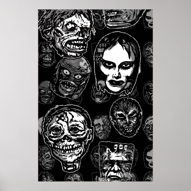 Póster Variante Pop de Máscaras de Monstruos – Ter (Frente)