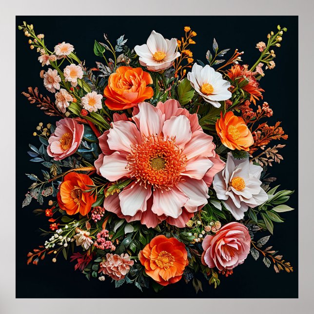 Póster Varias flores (Frente)