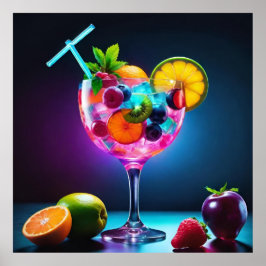 Póster Variedad de frutas frescas