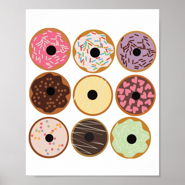 Póster Variedades de Donuts (Frente)