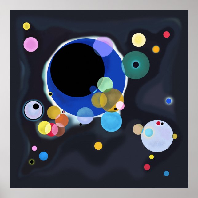 Póster Varios círculos, Vassily Kandinsky en digital (Frente)