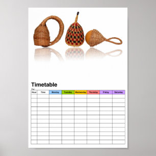 Póster Varios sonajeros / Horario