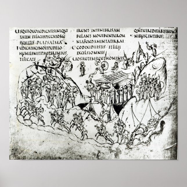 Póster Various scenes illustrating a psalm 2 (Frente)