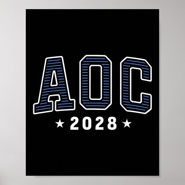 Póster Varsidad simple de perrito Aoc 2028 (Frente)