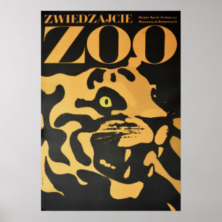 Póster Varsovia Polonia Visita El Poster Del Tigre Del Zo