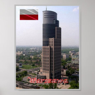 Póster Varsovia - Torre de Comercio - Polonia -