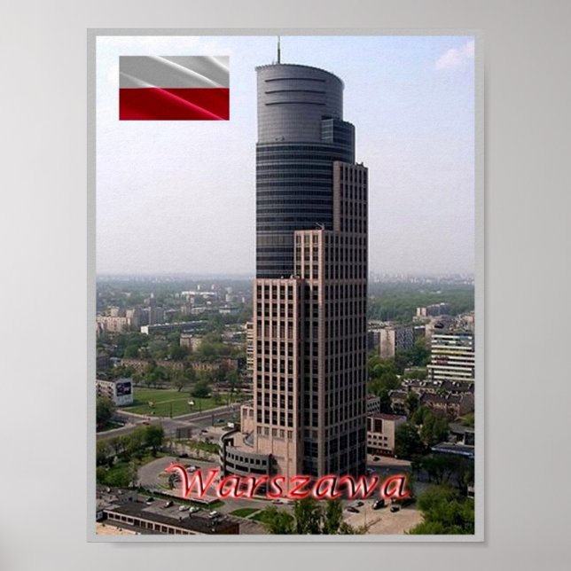 Póster Varsovia - Torre de Comercio - Polonia - (Frente)