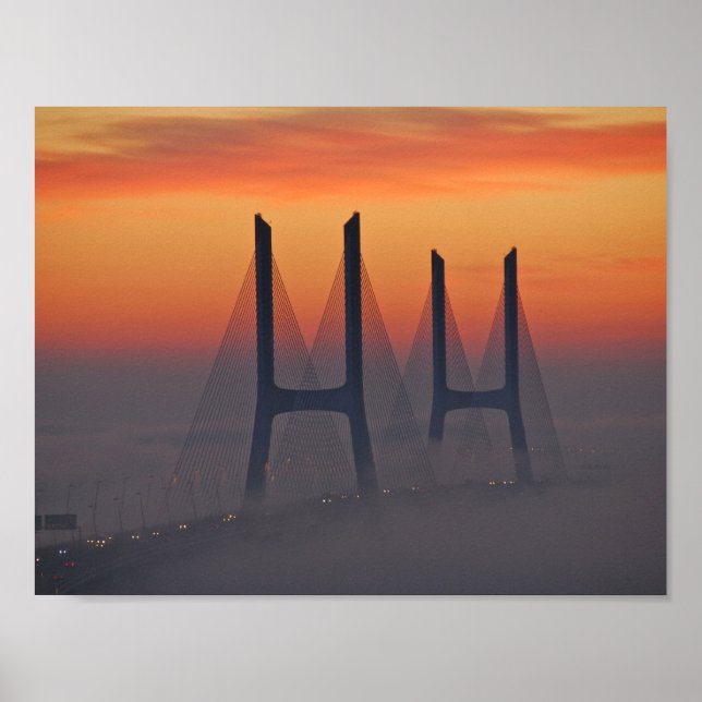 Póster Vasco da Gama Bridge Lisbon Portugal (Frente)