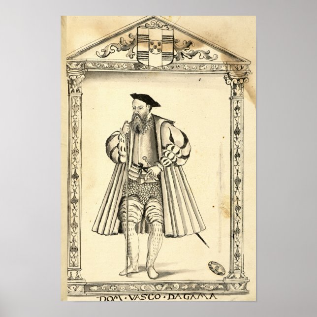 Póster Vasco da Gama de 'Lendas da India' (Frente)