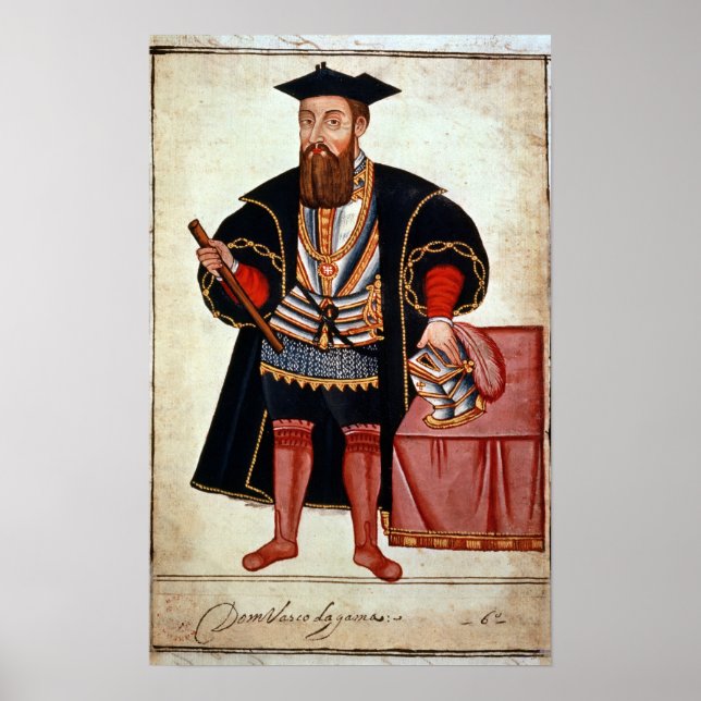 Póster Vasco da Gama , ilustracion (Frente)