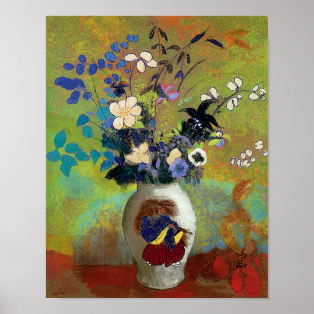 Póster Vase au Guerrier Japonais (Base de Guerreros Japon (Frente)