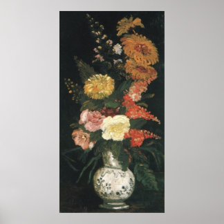 Póster Vase con Asters y Silva de Vincent van Gogh