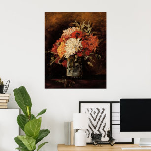Póster Vase con Carnations de Vincent van Gogh