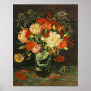 Póster Vase con Carnations Vincent van Gogh