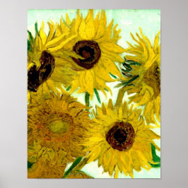 Póster Vase con doce girasoles, Bella Artes Van Gogh