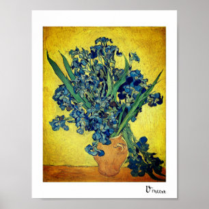 Póster Vase con irlandeses contra la espalda amarilla