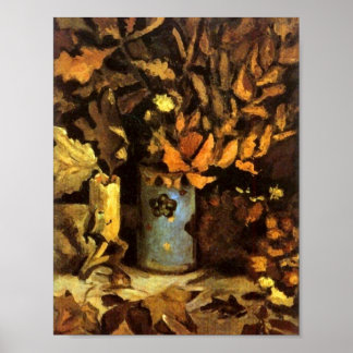 Póster Vase con las hojas muertas Bella Artes Van Gogh