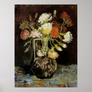 Póster Vase con los Carnations de Vincent van Gogh