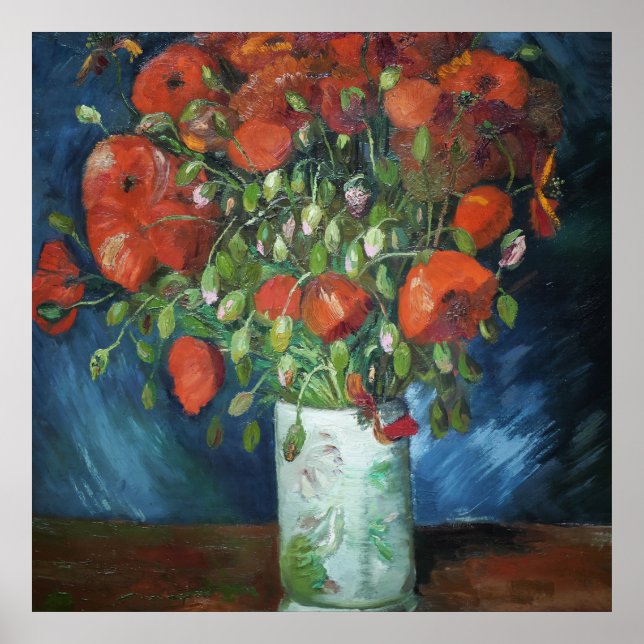 Póster Vase con los pimientos rojos Vincent van Gogh (Frente)