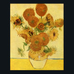 Póster Vase con quince girasoles, Bella Artes Van Gogh<br><div class="desc">Vida: Vase con quince girasoles, Vincent van Gogh. Arles, agosto de 1888. Óleo sobre lienzo, 93 x 73 cm. Galería Nacional, Londres. F 454, JH 1562 Vincent Willem van Gogh (30 de marzo de 1853 a 29 de julio de 1890) fue un artista Post-impresionista holandés. Algunas de sus pinturas se...</div>
