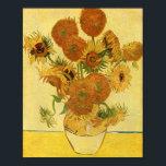 Póster Vase con quince girasoles, Bella Artes Van Gogh<br><div class="desc">Vida: Vase con quince girasoles, Vincent van Gogh. Arles, agosto de 1888. Óleo sobre lienzo, 93 x 73 cm. Galería Nacional, Londres. F 454, JH 1562 Vincent Willem van Gogh (30 de marzo de 1853 a 29 de julio de 1890) fue un artista Post-impresionista holandés. Algunas de sus pinturas se...</div>