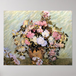 Póster Vase con Roses Rosa Van Gogh Bella Artes