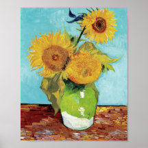 Vase con tres girasoles de Vincent Van Gogh
