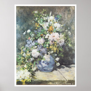 Póster Vase de flores, 1886 Pierre-Auguste Renoir