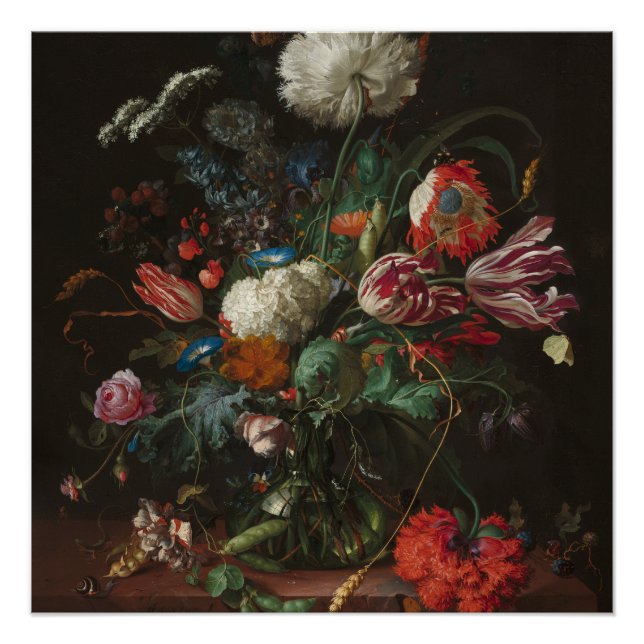 Póster Vase de flores - Jan Davidsz. de Heem (Anverso)