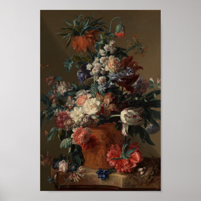 Póster Vase de Flores Pintura Clásica (Frente)