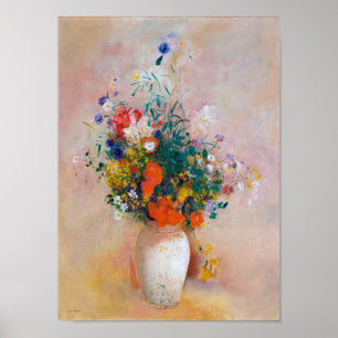 Póster Vase de flores, Redon