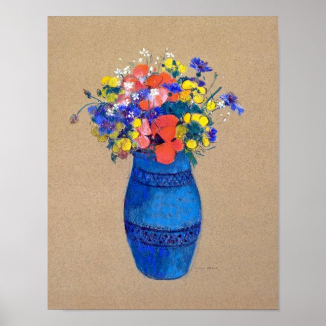 Póster Vase de flores, Redon (Frente)