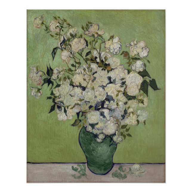 Póster Vase de Rosas Vincent Van Gogh Glossy (Anverso)