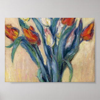 Póster Vase de Tulips - Claude Monet