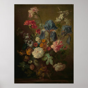 Póster Vase en flores por Jan van Huysum