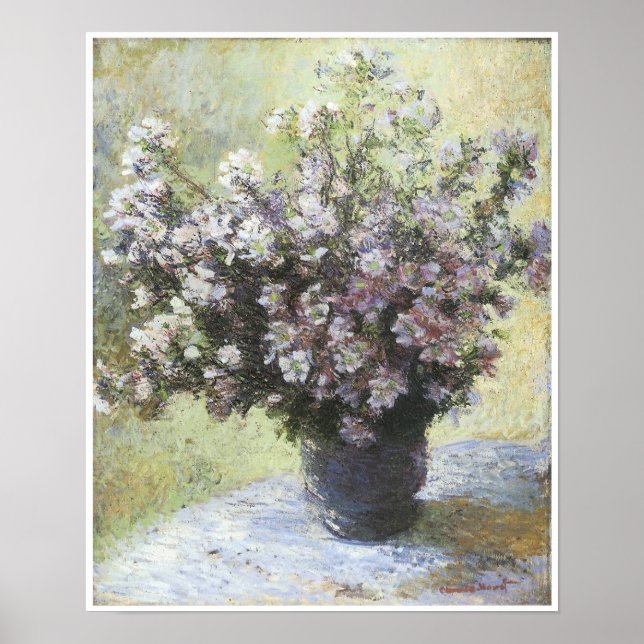 Póster Vase of Flowers, 1880, Claude Monet (Frente)