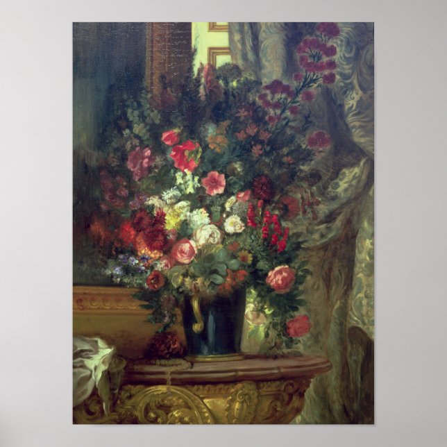 Póster Vase of Flowers on a Console, 1848-49 (Frente)