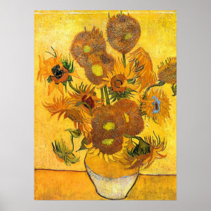 Póster Vase with Fifteen Sunflowers by Vincent van Gogh