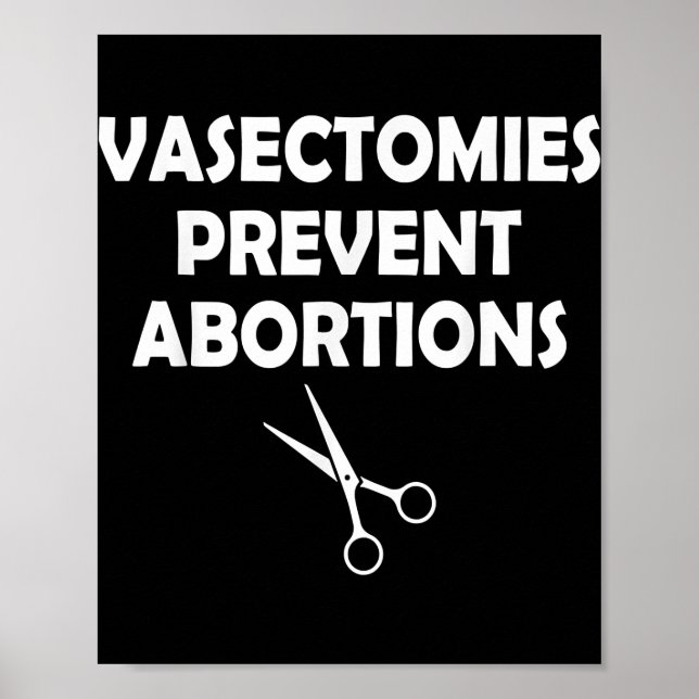 Póster Vasectomías impiden el aborto a mujeres feministas (Frente)