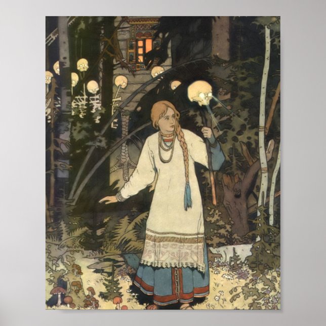 Póster Vasilisa la bella en la cabaña de Baba Yaga - I (Frente)